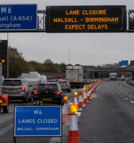 m6 walsall birmingham lanes closure Triggers Travel Chaos