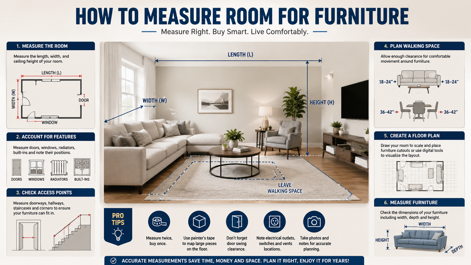 how to measure room for furniture: Smart Space Planning Guide