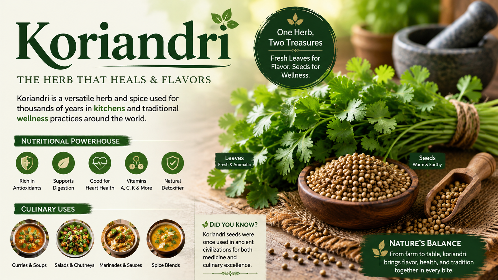 Koriandri: The Remarkable Herb Connecting Flavor and Wellness