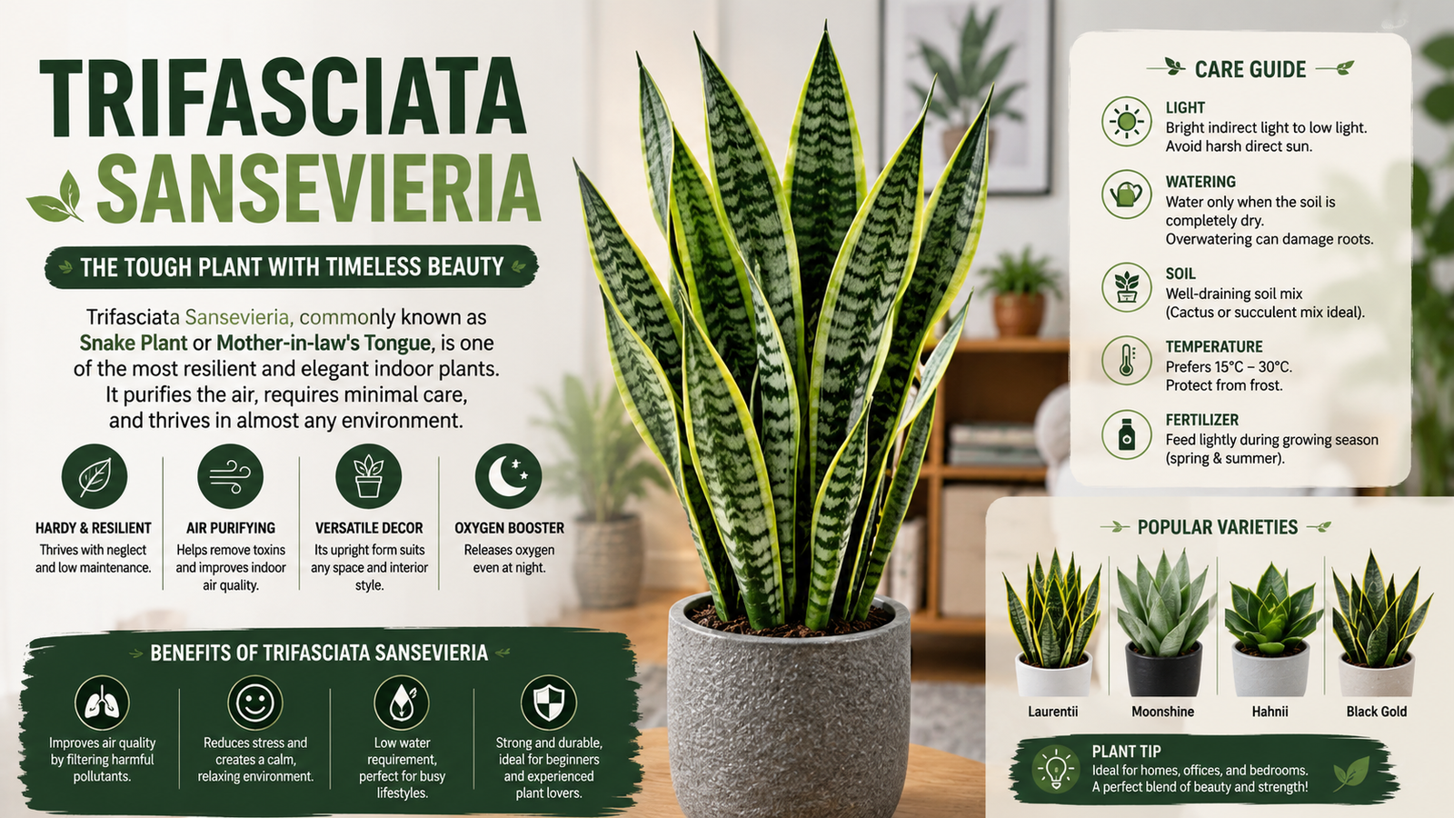 trifasciata sansevieria: The Resilient Plant Transforming Indoor Spaces