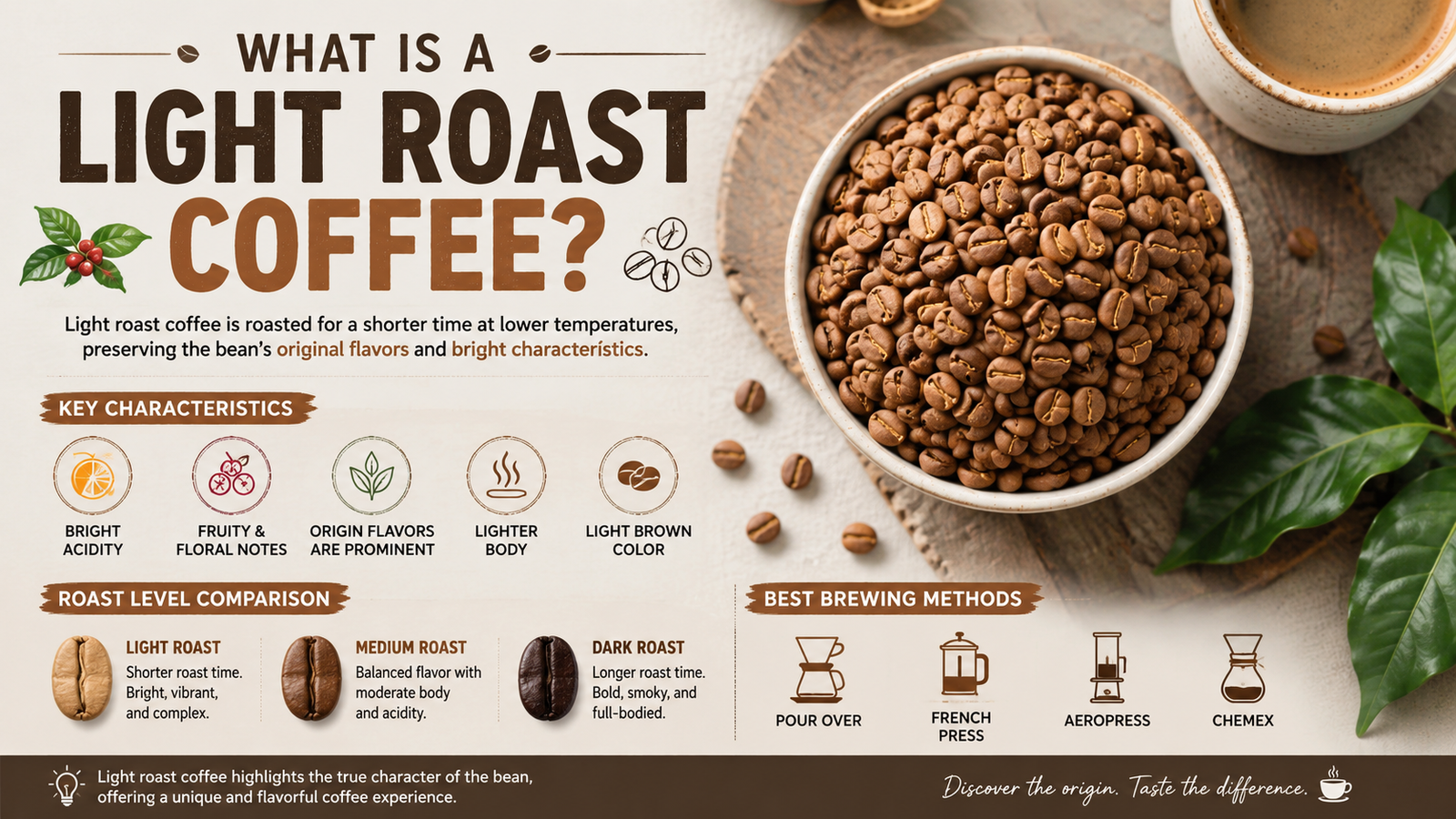What is a light roast coffee and Its Bright Flavor Story